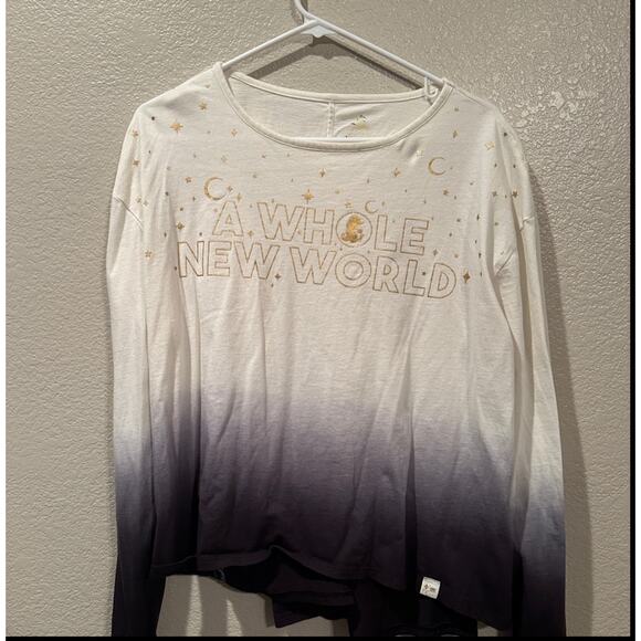 Disney Parks Princess Jasmine Gradient Long Sleeve Fashion Top Sz L - Picture 2 of 5